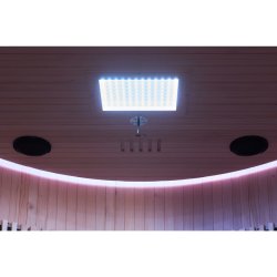 Sauna Moon Infrar&oslash;d Rund 4 pladser Sort Holls